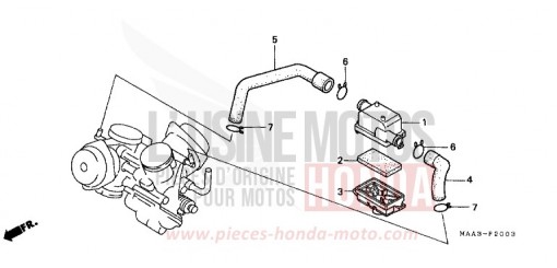 FILTRE A AIR SECONDAIRE (VT1100CV) VT1100C2W de 1998